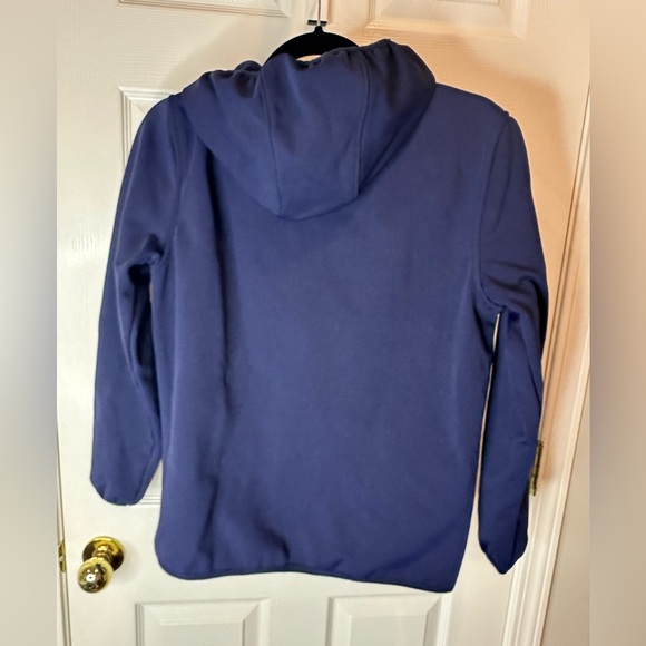 Under Armour Boys Large Fleece Lined Navy & Blue Colorblock Zip Softshell Jacket - Picture 6 of 7